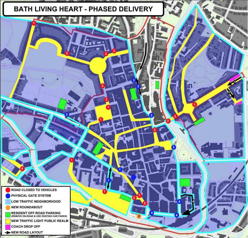Low Traffic Neighbourhoods: Bath Living Heart Low Traffic Neighbourhoods Cap and Replace Accessible