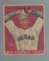 Ted Lyons is a member of the Baseball HOF. Poor) $ 9. 99 + FREE S&H in USA 1934 Ernie Lombardi (Cincinnati Reds) Goudey Baseball Card (Has a few creases. Nothing big or excessive.