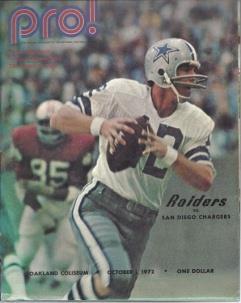 Vg) $ 7.99 + $ 6.99 S&H in USA 1972 Oakland Raiders (NFL) Program vs Denver Broncos (Oct.