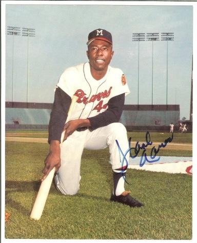 8x10 photograph of Hank Aaron acquired in