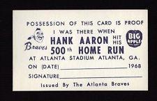 Hank Aaron A10 I was there