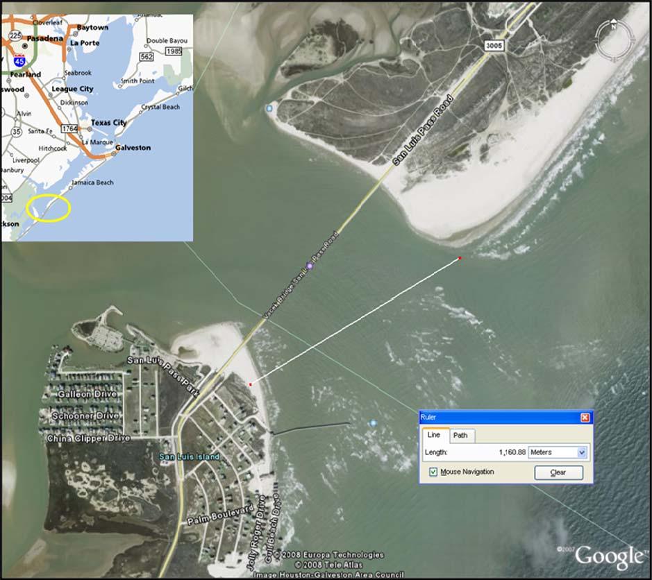 In addition to the grid resolution tool, we have also used our proximity to the Texas coast as motivation to investigate processes at a tidal inlet (San Luis Pass).