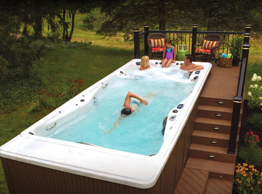 The MP Momentum Deep dual temperature swim spa has raised the bar in both design and function in the swim spa category.
