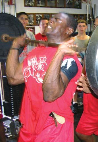 Bellport had one player that could do 745 pounds on the exercise, but never went any heavier because they couldn t fit any additional plates on the bar!