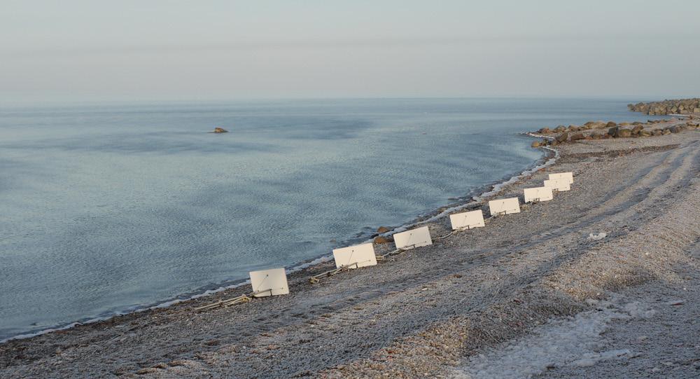Figure 12: The 50 meter test string assembled on shore ready for deployment.