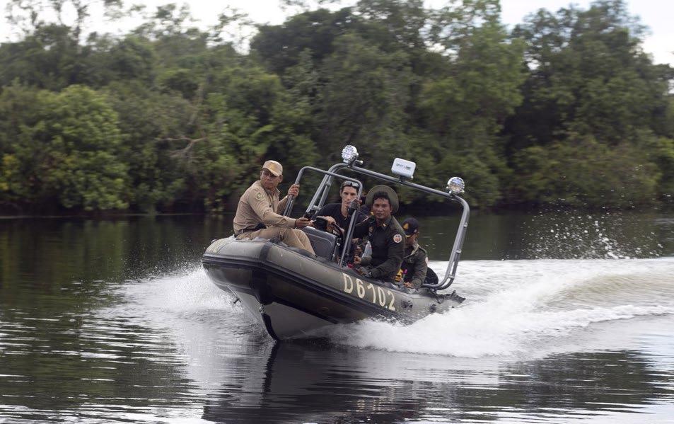 A speedboat patrol looking for poachers, Credit: Wildlife Alliance Wildlife Alliance, rangers, and the protection of forests and wildlife in the Cardamom Rainforest Landscape, Cambodia The Cardamom