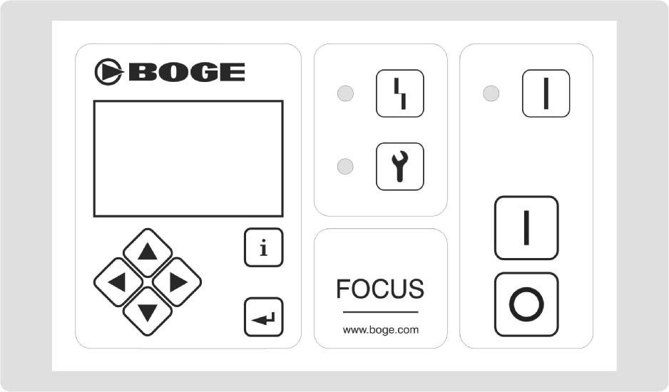 1.1 The BOGE control concept Installation is a compressor control unit. It is installed into the switch cabinet as part of the compressor and serves as a compressor control device.
