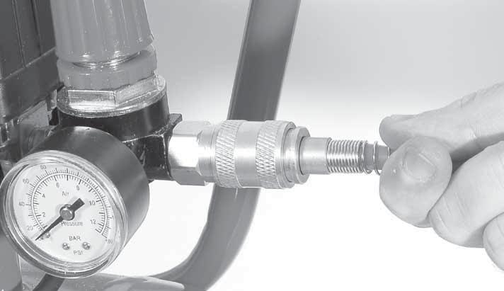 CONNECTING/DISCONNECTING AIR HOSE WARNING. Never exceed the air tool s pressure rating as recommended by the manufacturer.