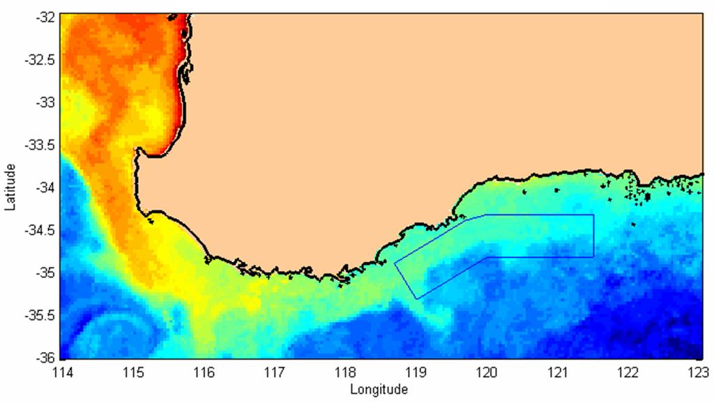 Variation in habitat use in the survey area mechanism Oceanographic Driver Habitat use response by SBT Leeuwin Current (warm) Inshore distribution Remain in region Sub-Antarctic