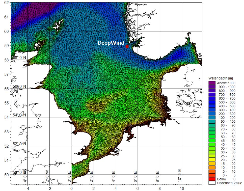Preconditions-Site(Karmøy, No) Latitude: 59 8'44.88"N, Longitude: 5 1'25.66"E DHI s Hindcast model Velocity of the water currents at the surface [m/s] 0, [0.35,0.