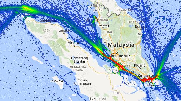 Number of ships reporting in STRAITREP (until nov 2015) Source: Marine Dept of Malaysia www.marinetraffic.
