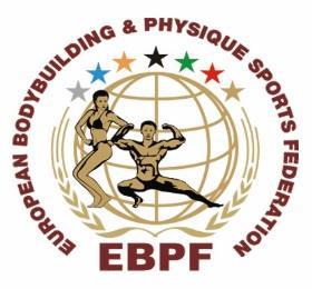 European odybuilding & Physique Sports Federation (EPF) WPF HUNGRY Office: 2040 udaörs, Felsőhatár u. 31. Hungary, Europe Email: info@wbpf.