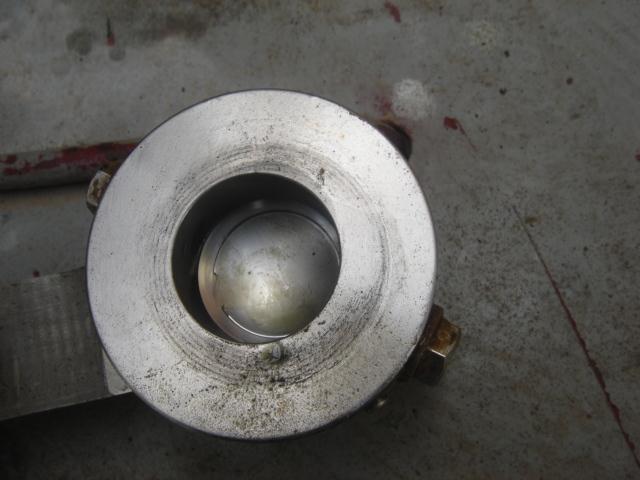 Lube oil only on the vent side of this rupture disc (no lube oil coming from the inboard dry gas seal 1st leak line).