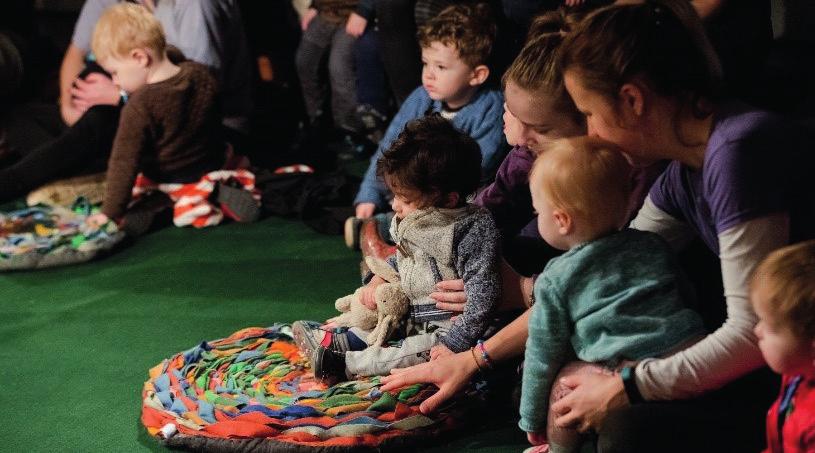 Sadie and Ira will move around the space giving children and adults in the audience rugs which you can HOLD or sit on or stroke or not