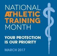 March is National Athletic Training Month Athletic Trainers are healthcare professionals who provide many services including: Injury prevention, emergency care, clinical diagnosis, therapeutic