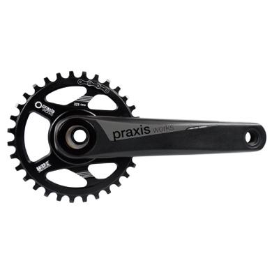 MTN CRANKS GIRDER CARBON - M30 Carbon arms 3-Bolt Direct Mount 170 / 175 lengths M30 alloy spindle Requires Praxis M30 BB Wave Tech DM ring for 49mm or BOOST 52mm chain line included Works with