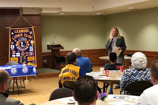Zone Chair and Leawood Lion Vania Castro introduced two guests, Lions Sylvia Hufferd and Michele Hufferd, mother and daughter members of the Miami County Traveling Lions Club.