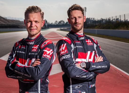 Haas F1 Team members.