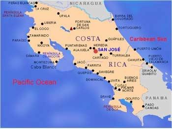 Heredia is located in the Central Valley of Costa Rica.