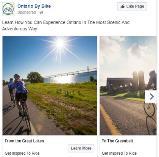 Objective Drive clicks to the Ontario By Bike Explore page as well as the two sub-pages: Great Places to Cycle