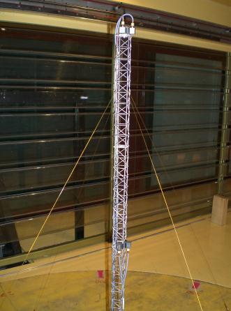 The Seventh International Colloquium on Bluff Body Aerodynamics and Applications (BBAA7) Shanghai, China; September 2-6, 2012 Guyed masts have been placed vertically on rotating table in the working