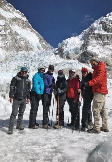 Experience the unique atmosphere of Everest Base Camp. Photo: Caroline Ogle Explore the lower reaches of the infamous Khumbu Icefall.