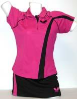 It includes two shirts, one Lady Shirt, shorts and a skirt in different colour combinations.