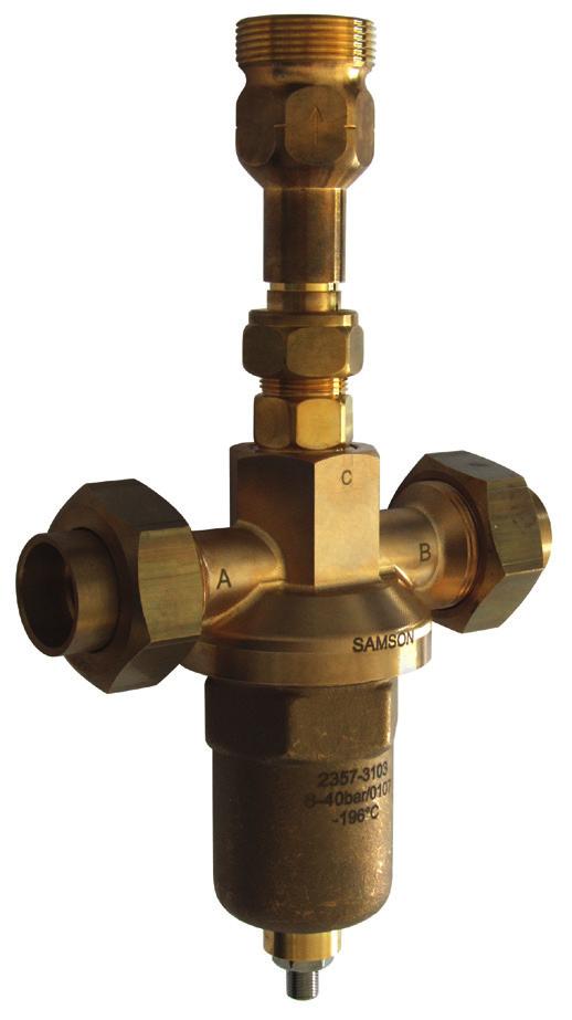 Self-operated Pressure Regulators Type 2357-31 Pressure Build-up Regulator with safety function and integrated excess pressure valve Type 2357-31 with