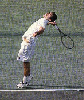COACHES CAN OBSERVE: Body is driven off the ground for impact The racket is driven away from, and behind the back TRAINING TIP: High shoulder and elbow