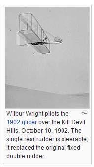 They knew the importance of wind, and on the advice of Octave Chanute, went to the Outer Banks and Kitty Hawk. Their first trip there was to fly a glider developed at home.