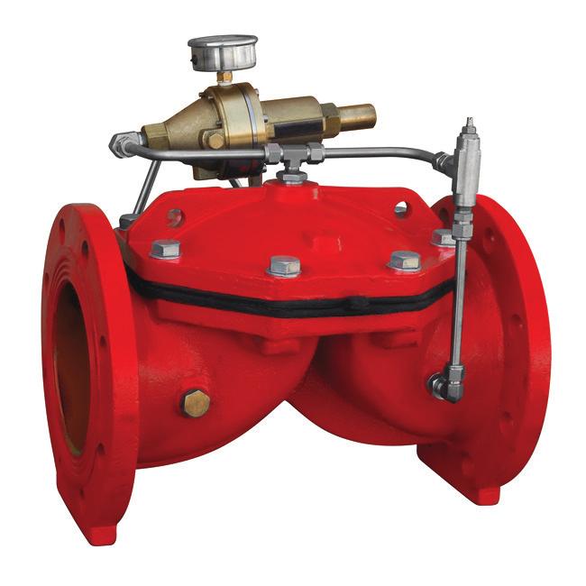 arrangements for relief of excess water pressure. These valves are typically used to automatically relieve excess pressure in a fire protection system that utilizes a fire pump.