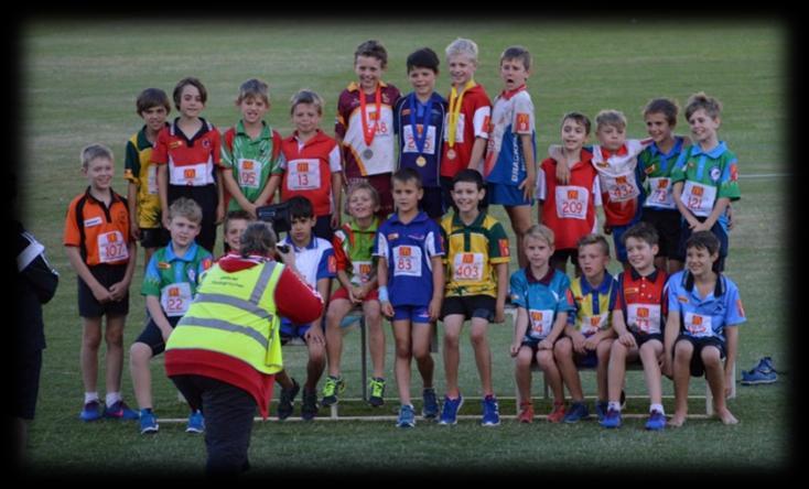 Athletes in the U9-U17 s age groups who place in the first four at