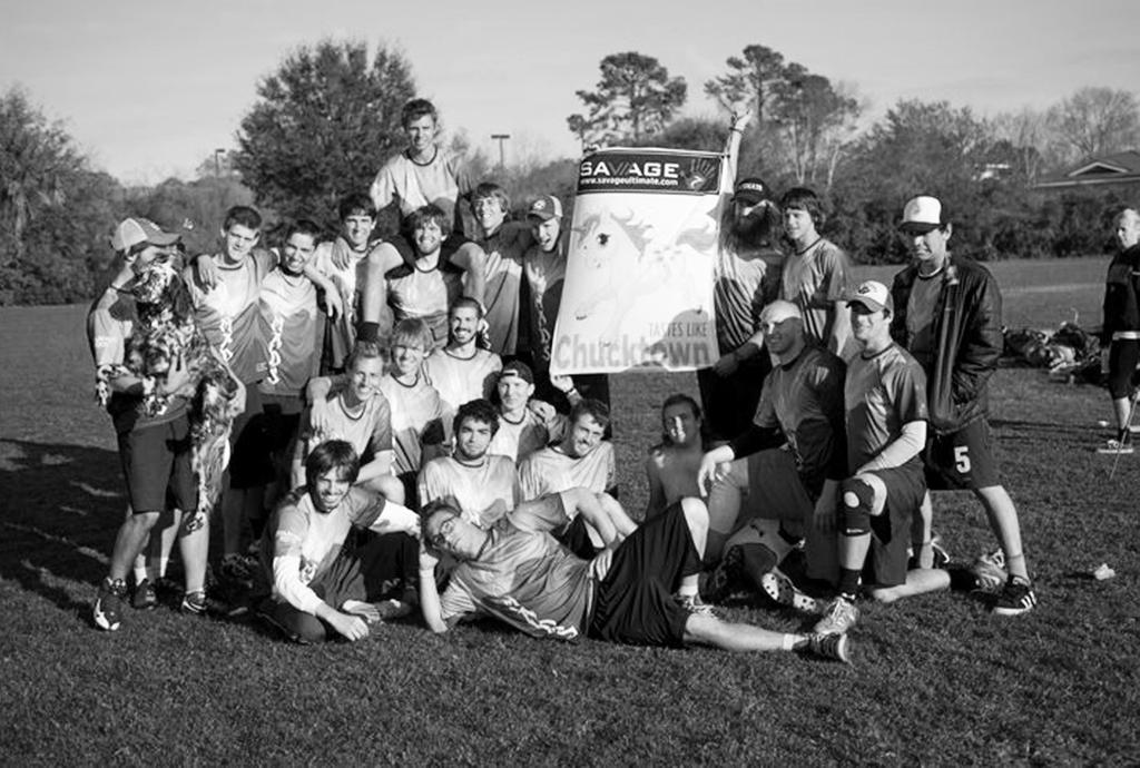 photo taken by Katie Mills Men s Ultimate CHUCKTOWN THROWDOWN CHAMPIONS! The Men s Ultimate team ended our 3 straight weekends of tournaments with a win at the Charleston tournament.
