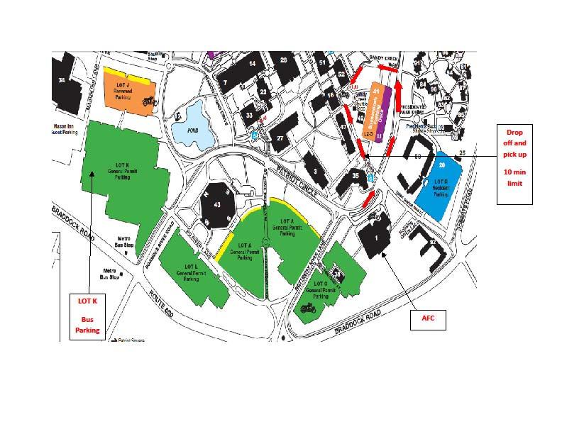 GMU Campus Map Figure 1 George Mason University Meet Reminders No parents will be allowed through the swimmers entrance, in the locker rooms, or on to the pool deck.