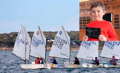 Ryan Mitchell, sailing in only his second TSA regatta and third overall, finished in 8th place in Opti Green Division. Caleb Fogle finished in 8th place in the Laser 4.