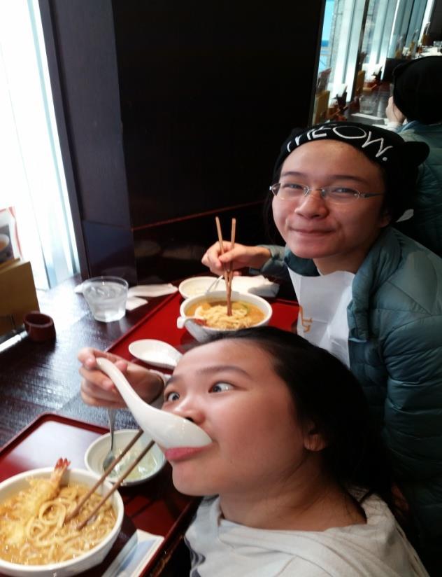 My weird cousins eating curry Part of the Imperial Palace Yippee, 2016! Today was the sixth day and the second last day before we left.