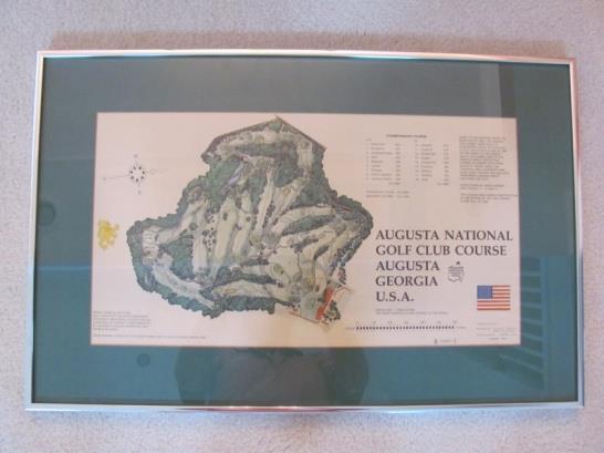 2005 Augusta National, The Masters print of the 12 th Hole par 3, wood framed and glazed