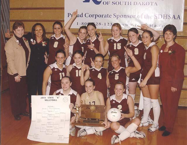 24 th ANNUAL STATE VOLLEYBALL TOURNAMENT Class A Results Watertown Civic Arena - November 18-20, 2004 2004 Class A State Volleyball Champion Team Milbank Bulldogs First Round Hot Springs def.