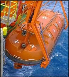 It is a device used on some davits to free the safety traps in a single movement.