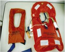 8.1 LIFE VEST Only life vests certified by Maritime Authorities can be used. This certification ensures that life vests were manufactured as per SOLAS 1974 requirements, as amended.