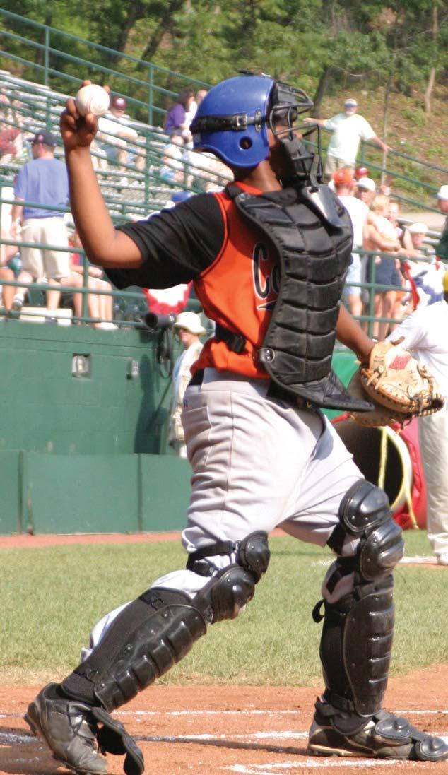 CATCHERS All Divisions of Little League Baseball and Little League Softball : In all cases, any player depicted as a catcher, whether WITH a dangling throat protector