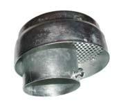 iron, as-well-as rust-proof aluminum and zinc castings Available in sizes from to 4 Each cap includes a screen, to prevent debris from entering the vent pipe