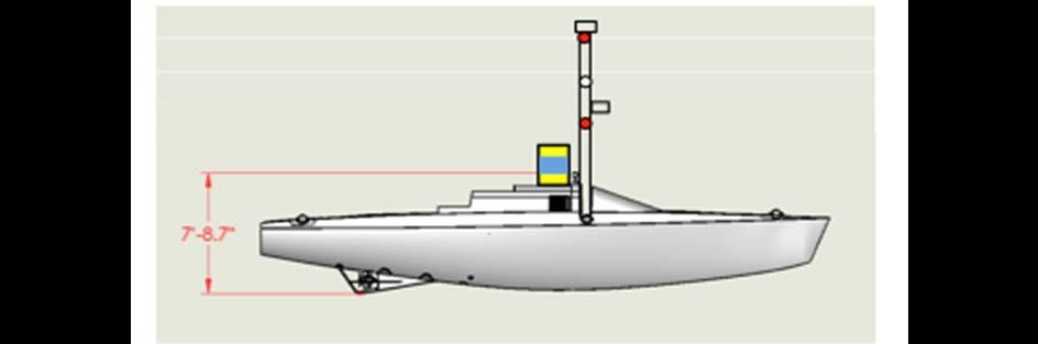 Larger Catamaran ASC SCOAP Customized SeaRobotics design guided by URI Sufficient size (11m length, 5m beam) for: Stability in sea states of open coastal waters Hosting winch system for vertical
