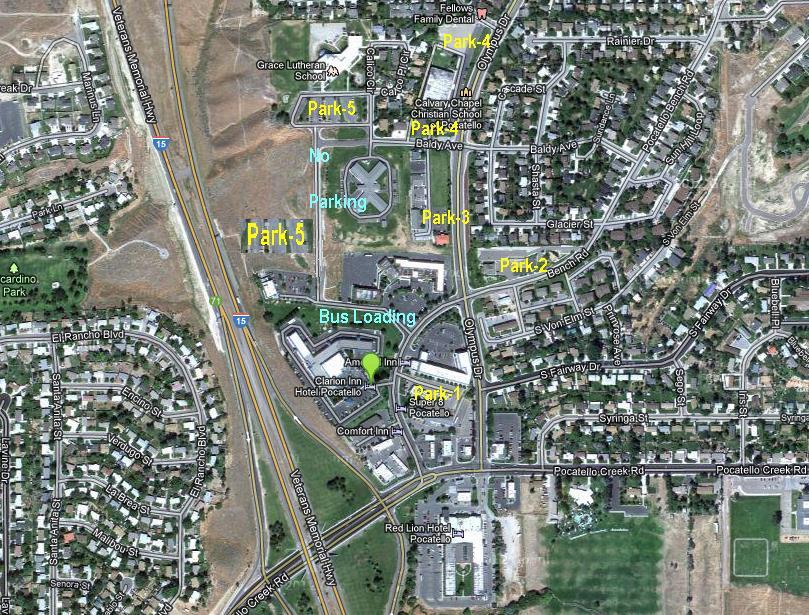 roads as buses will need the space for staging Park-1: Sandpiper, 1400 Pocatello Bench Road Park-2: Dr.