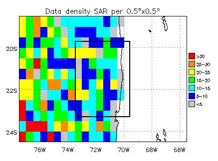 3.3 A partially sheltered site on the west coast of Chile We examined a site on the west coast of Chile to demonstrate the importance of full spectral modeling to translate an offshore waveclimate