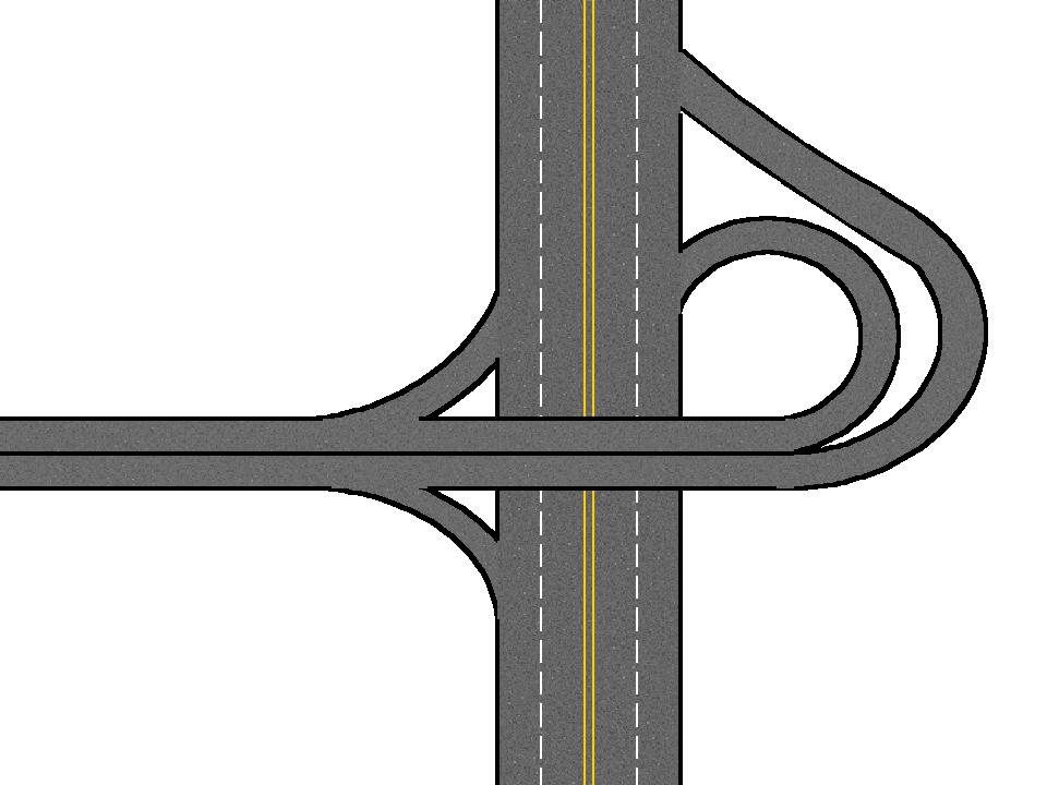 TRUMPET INTERCHANGE Allows for interchange of secondary two-way