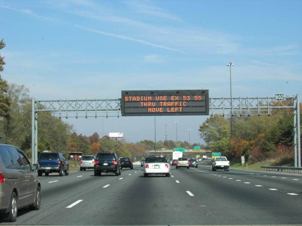 SAFETY DESIGNS Changeable message signs warn drivers of