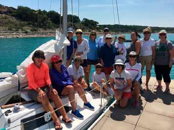 Women's Sailing Program Lynn Simpson The July 26 & 27, weekday Women s Learn to Sail Class was extremely popular this year, within two days of registration opening up 10 available spots had been