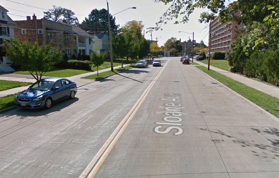 bike lane on Sloane Ave.