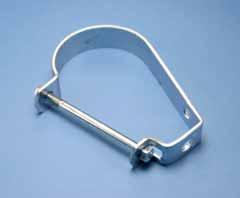 J-HNGER 418 Galvanized J-hanger Size Range: 1/2 through 8 non-insulated pipe lines T-slot hole for bolt head permits disengagement of side bolt without removing the nut (sizes 1/2 thru 4 only) Side